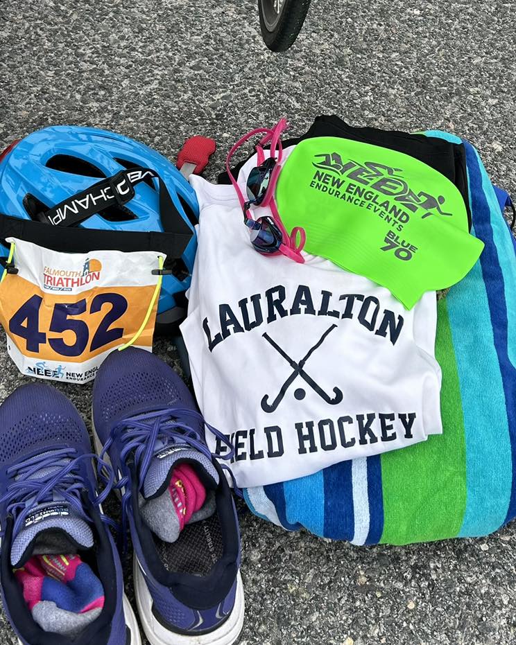Lauraltonhall's tweet photo. #LauraltonHall was spotted at the Falmouth Sprint Triathlon!📷 LH Math Teacher and Coach, Jill Waldron, proudly donned her LH shirt while participating in the triathlon this past weekend.📷 #LHProud #LHSummer https://t.co/EdAHTiNOt4