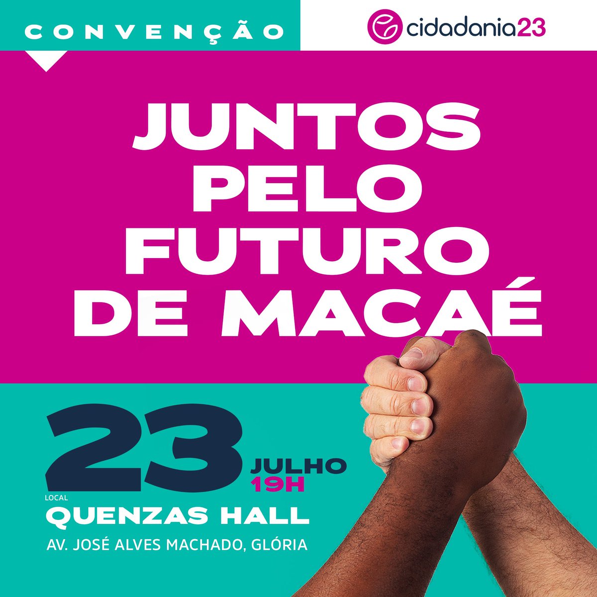 welberthmacae's tweet photo. Nesta terça-feira (23), às 19h, no Quenzas Hall, vamos juntos realizar a convenção do Cidadania que vai anunciar oficialmente os candidatos a prefeito e vereador do nosso partido. https://t.co/4LG6z0h1ll