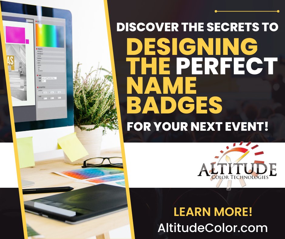 AltitudeColor's tweet image. A well-designed name badge, with its visually appealing layout and clear, readable fonts, can enhance the overall attendee experience. 

Dive into the full article for more tips and insights: bizbash.com/industry-insid… 

#EventDesign #NameBadges #AttendeeExperience #VisualDesign