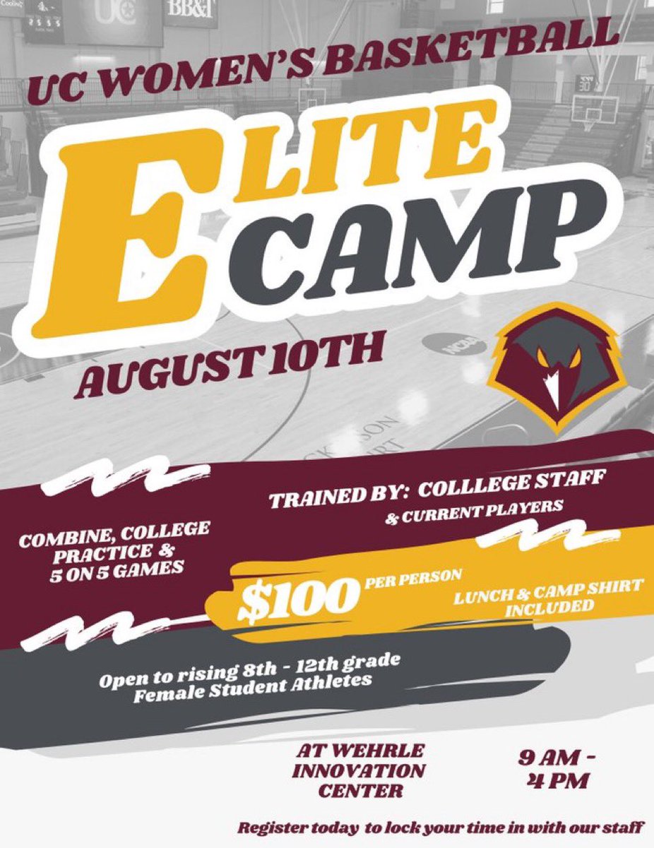 August 10th is quickly approaching. Make sure you claim your spot in our elite camp!! 

…nwomensbasketballcamps.totalcamps.com/shop/EVENT