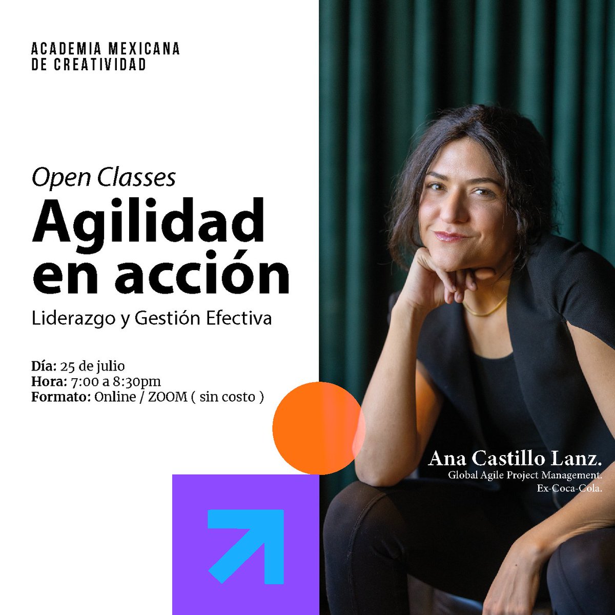 Conoce los fundamentos del marco de trabajo ágil y juntos exploraremos la mentalidad correcta que es crucial para el éxito en la gestión ágil de proyectos.

#OpenClass en la Academia.
25 de julio, 7:00 PM, vía Zoom. SIN COSTO

Regístrate aquí: forms.gle/3VZ8S5uMZBL9gr…