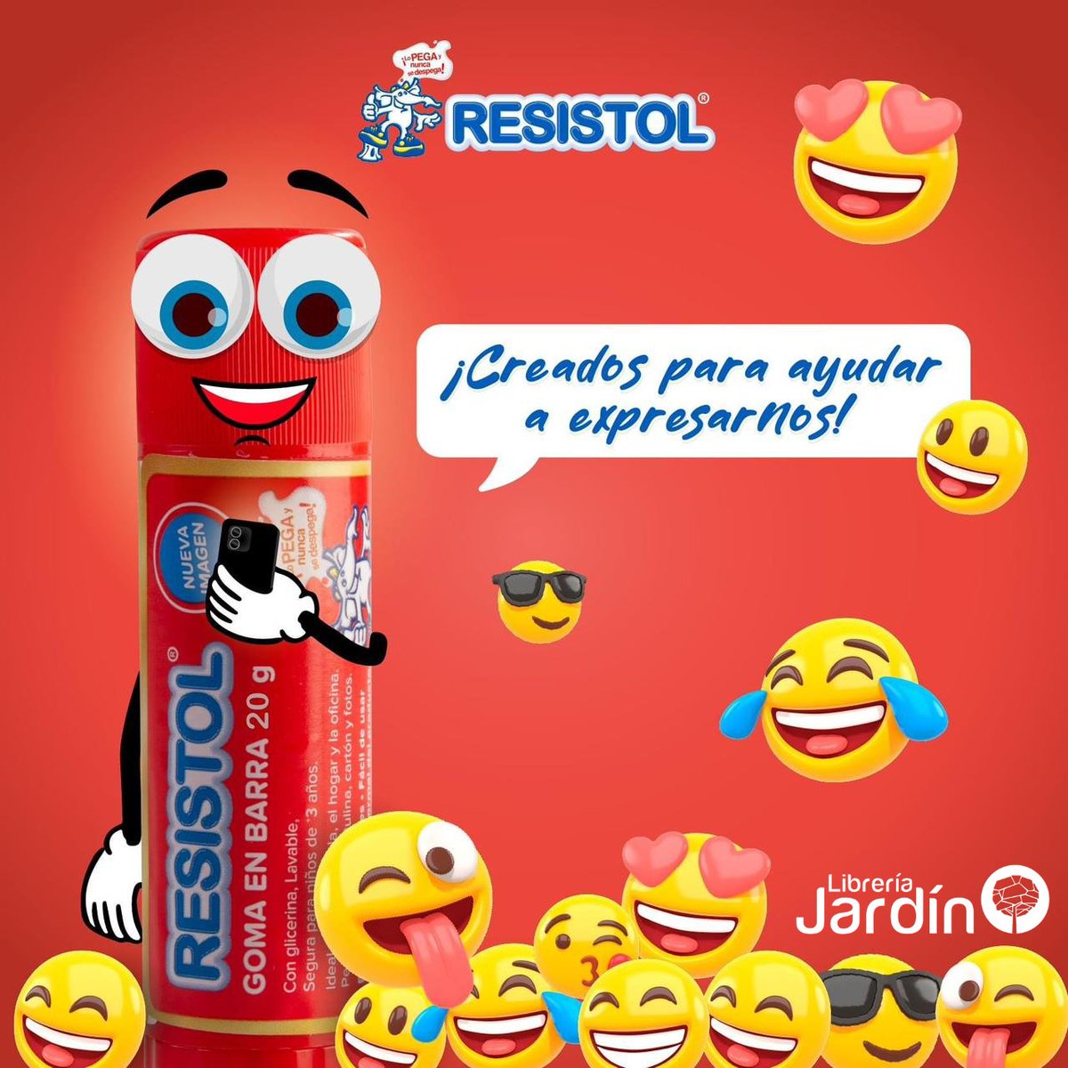 ¡Los emojis hacen todo más divertido! 😁🥰 
#LibreríaJardín #DiadelEmoji #Resistol #Articolor