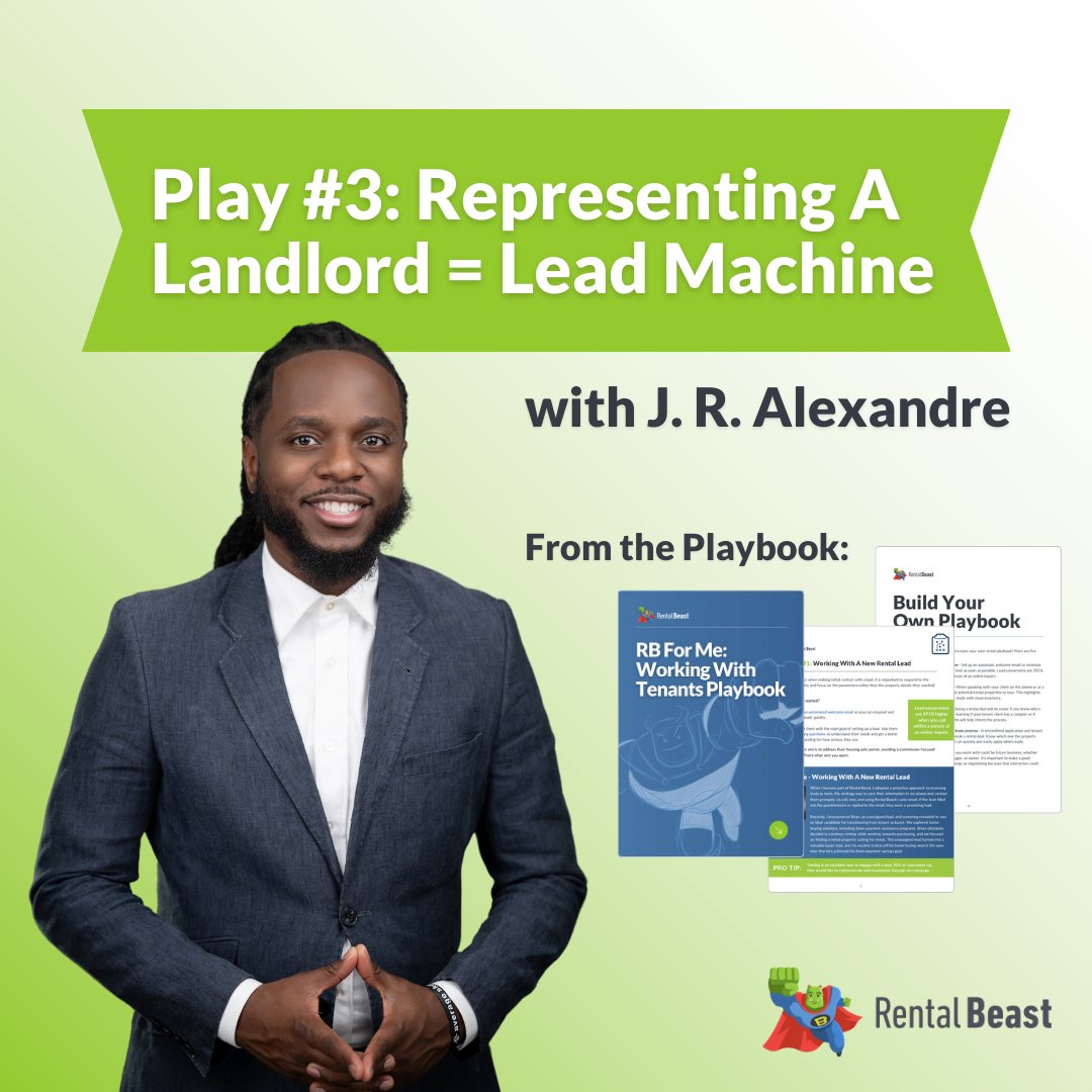 RentalBeast's tweet photo. Get the full play from @jalexandregrp to learn how to generate leads by working with landlords. 

Download the book to get insider tips ➡️ https://t.co/YSeRWGS0iq

#playbook #rentalmarket #rent #realestate #tenant https://t.co/bIXST8lQ50