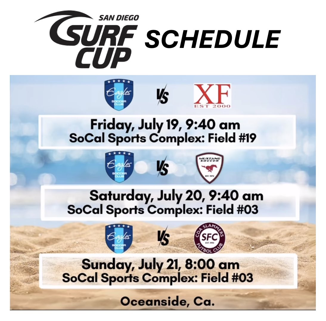 Heading to San Diego this weekend for Surf Cup!

<a href="/ImYouthSoccer/">ECNL/GA/Recruiting/College Soccer</a> <a href="/ImCollegeSoccer/">College Soccer Truth ™</a> <a href="/scoutingzone/">ScoutingZone®</a> <a href="/ECNLgirls/">ECNL Girls</a> <a href="/PrepSoccer/">Prep Soccer ⚽️</a>
