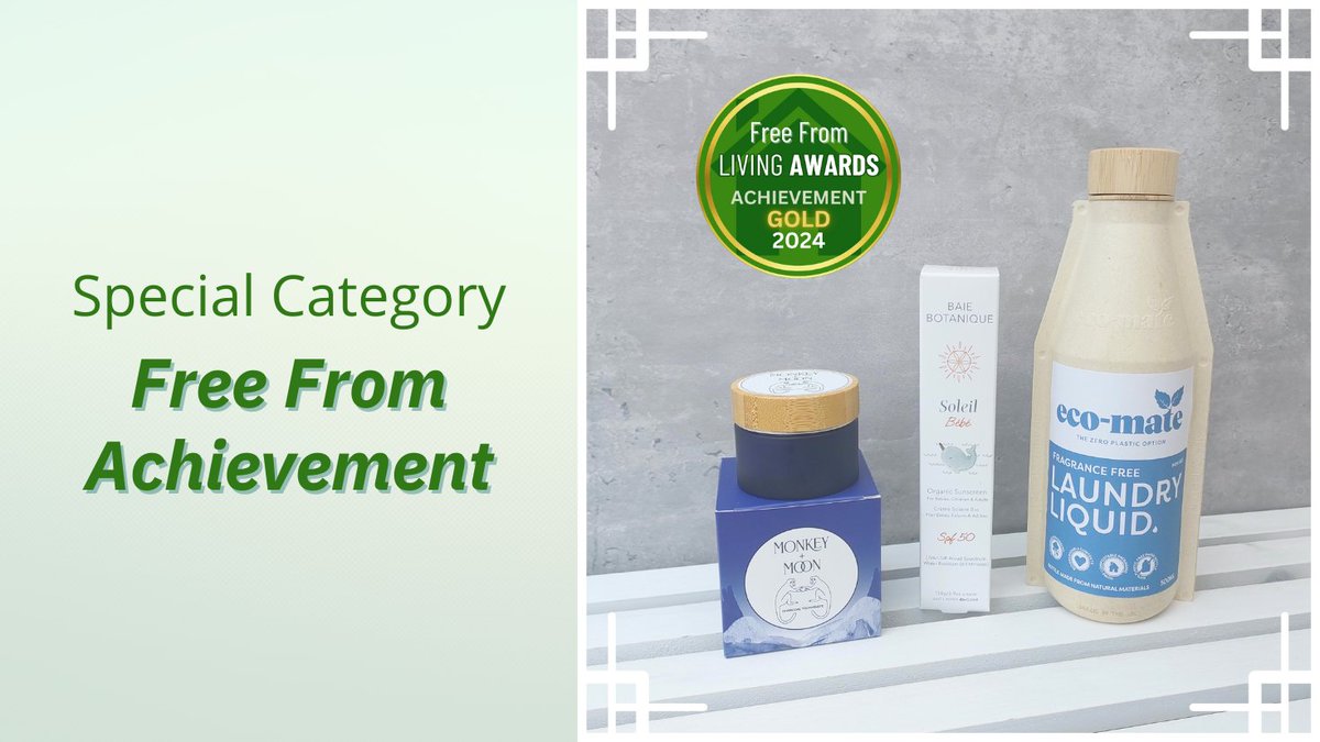 FFLivingAwards's tweet photo. Congratulations all Free From Achievement medallists, @baiebotanique, eco-mate, @monkeyandmoonco (Gold); @GreenPeopleUK @Odylique (Silver); Beyond the Ferns, @ftloe2019, @kokoso_baby (Bronze x 2). #FFLA24
https://t.co/TYDucRXwmg https://t.co/Np6VTJOjhn