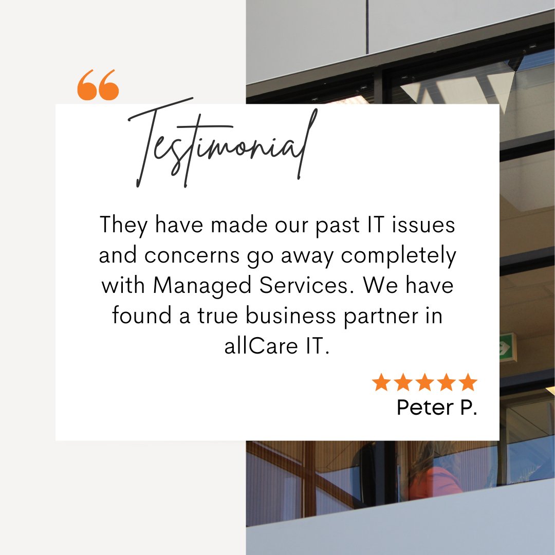 Our clients love our Managed IT Services!

Managed IT Services mean you can focus on your business while we handle everything tech-related!

Ready to simplify your IT? Contact us today! 
#ManagedServices #TechSupport #CustomerLove