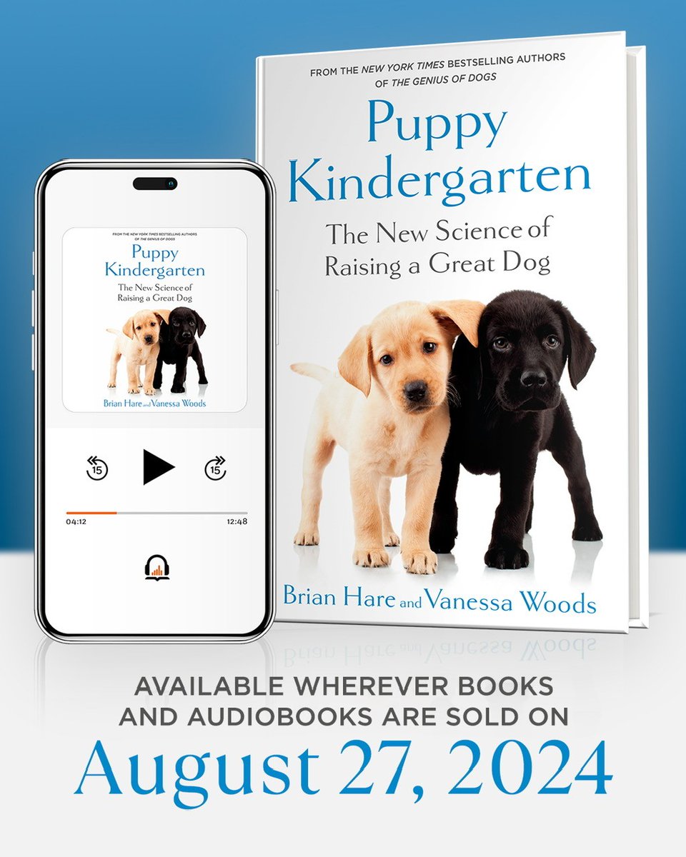 PRHAudio's tweet photo. Do you see what I see?! 👀

We’re so excited 🤩 to announce Isabella Rossellini, along with Daniel Henning (@danielhenningla), are the narrators for PUPPY KINDERGARTEN, by Brian Hare &amp; Vanessa Woods!

On sale 8/27! Preorder today: https://t.co/H8plKzF3kU https://t.co/HX16AdgmnF