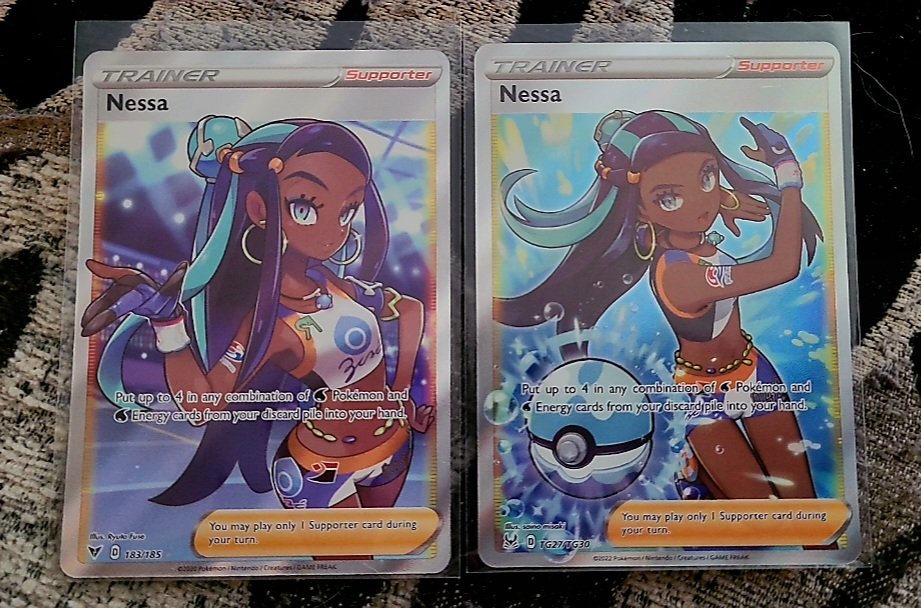 PokemonSeth's tweet photo. Anybody have any Nessa full art trainer cards (either from Vivid Voltage or Lost Origin) that they'd be willing to sell to me? I'm also open to purchasing multiple copies if they're in good condition. https://t.co/6OjKjxQQtY