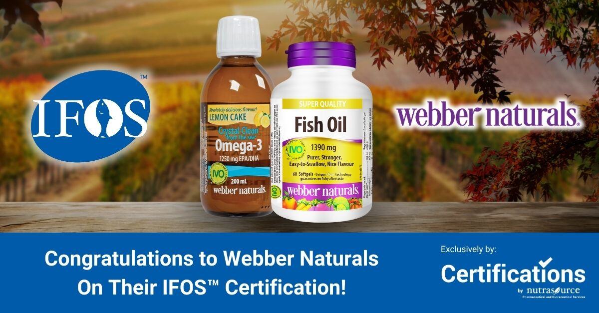 Our team is happy to announce the IFOS™ certification of <a href="/WebberNaturals/">Webber Naturals 🍁</a> Super Quality Fish Oil &amp; Crystal Clean from the sea® Omega-3 products!

👉 Product Report: hubs.la/Q02FzTjC0

#IFOSCertified #IFOS #IFOSCertification #Omega3 #FishOil #OmegaCapsules #WebberNaturals