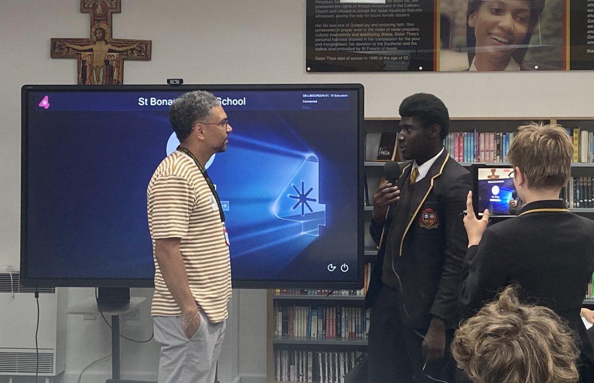 stbons's tweet photo. Year 10 Media students took part in a workshop with @leon_mann filmmaker, sports consultant and founder of @wearebcoms
The boys learnt about Leon's projects with football players, and participated in a workshop about pitching ideas and the best way to interview.
#stbons https://t.co/mgQnFI2kgw