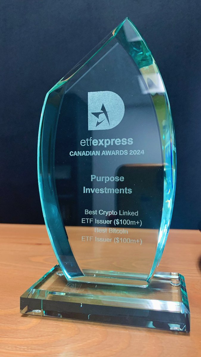 PurposeInvest's tweet photo. Adding a new piece of hardware to our shelf. Thanks #ETFexpress!  https://t.co/urFQZx7G03 https://t.co/REv3TVLY3h