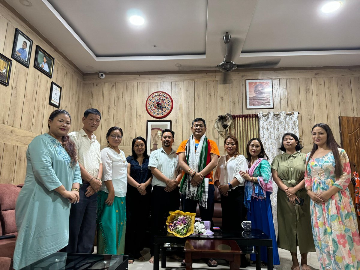 OjingBJP's tweet photo. It was a pleasure to meet and interact with the BJP State Kisan Morcha team, led by State President Shri Gumsen Lollen ji, during their visit to my residence today.

I encouraged them to persist in their dedicated efforts for the farming community with unwavering commitment. Together, we aim to usher in a new era of welfare and development, enhancing farmers' well-being and improving their overall quality of life.