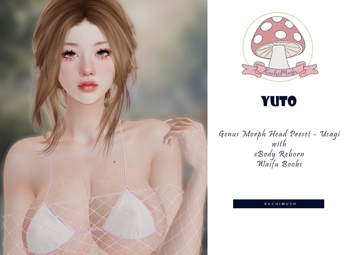 mushmellowpooh's tweet photo. Made a shape for Genus Morph! I decided to give a chance to Genus Morph and I really love it! Need to make more 4K BOM make up for her... She so cute!!
KuchiMush Yuto Shape (GENUS)
Mainstore : https://t.co/pzpI04gcmX
MP : https://t.co/1HZYx3PD0M
#SecondLife #SL #GenusProject https://t.co/4vFsWPNzXY