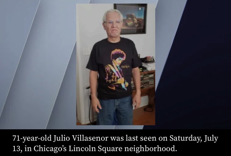 ConsciousPets's tweet image. Please help if you know anything about the disappearance of Julio Villasenor…he was last seen around 4400 North Lincoln Avenue, near the Square Roots Festival. Julio rode his bike transportationally so he might have had it on Saturday…he is an active and fit man, and does not…