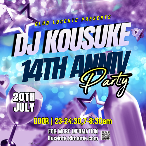 ClubLucente's tweet photo. 2024/07/20  @dj_Kousuke
ルシェンテ★DJ KOUSUKE 14th ANNIVERSARY ♪
DJ KOUSUKE 14TH ANNIVERSARYを開催します！
To our music space!! 場所はこちらです↓↓↓　
Lucente Voice Bar
https://t.co/7z4doRaOA4 #slmame #Tec29 #SecondLife #SLJP #Metaverse #Trance https://t.co/3r3dtXDd8e