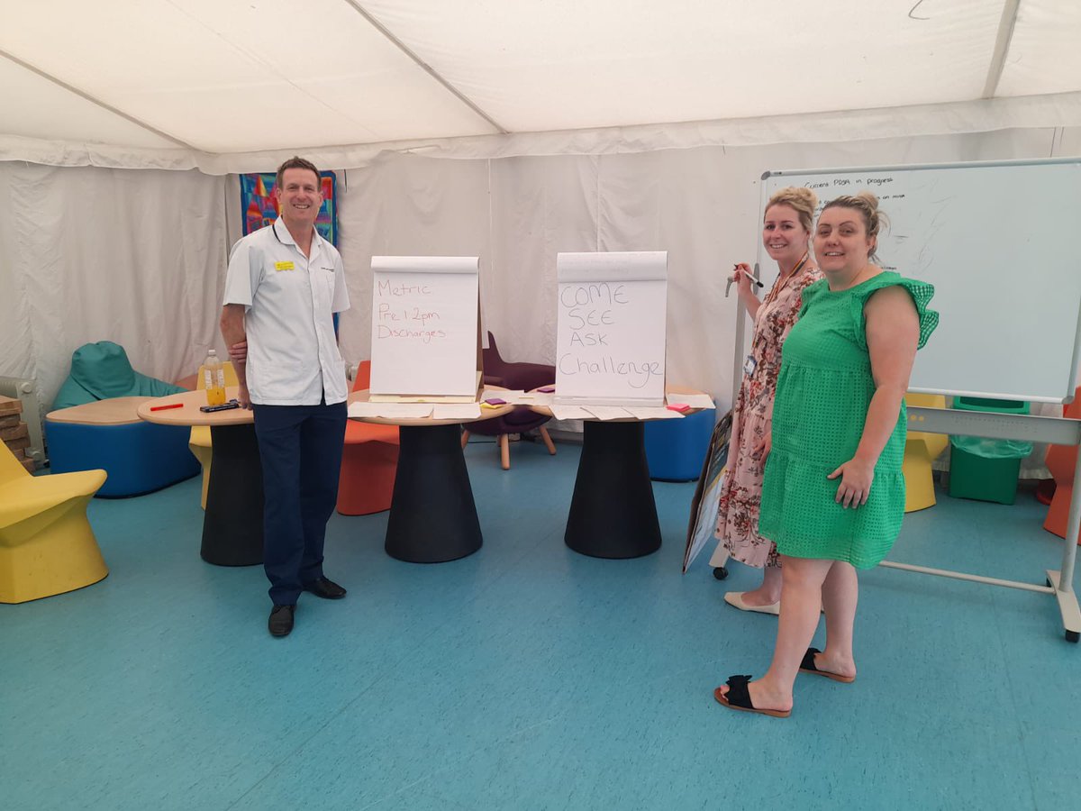 Sally Hall (@hallrshall5) on Twitter photo Day 3 of our RPIW
Tests of change today were:
▶️ 9am board round process & content
▶️ ward round process
▶️ EDN start
▶️ 3pm MDT discharge huddle
Great day everyone!
<a href="/DGT_cqia/">DGT Continuous Quality Improvement Team 🌻</a>
<a href="/DarentValleyHsp/">Dartford and Gravesham NHS Trust</a>
@Earth_Kate
<a href="/Leanne_OT/">Leanne Hunt</a>
<a href="/drtomclark/">Tom Clark</a>
<a href="/DGTAHPs/">@DGT Allied Health Professionals</a>
<a href="/Wakefi1Phillipa/">Phillipa Wakefield</a>
<a href="/bt_alexandra/">Alexandra Bode-Tunji</a> Day 3 of our RPIW
Tests of change today were:
▶️ 9am board round process & content
▶️ ward round process
▶️ EDN start
▶️ 3pm MDT discharge huddle
Great day everyone!
<a href="/DGT_cqia/">DGT Continuous Quality Improvement Team 🌻</a>
<a href="/DarentValleyHsp/">Dartford and Gravesham NHS Trust</a>
@Earth_Kate
<a href="/Leanne_OT/">Leanne Hunt</a>
<a href="/drtomclark/">Tom Clark</a>
<a href="/DGTAHPs/">@DGT Allied Health Professionals</a>
<a href="/Wakefi1Phillipa/">Phillipa Wakefield</a>
<a href="/bt_alexandra/">Alexandra Bode-Tunji</a>