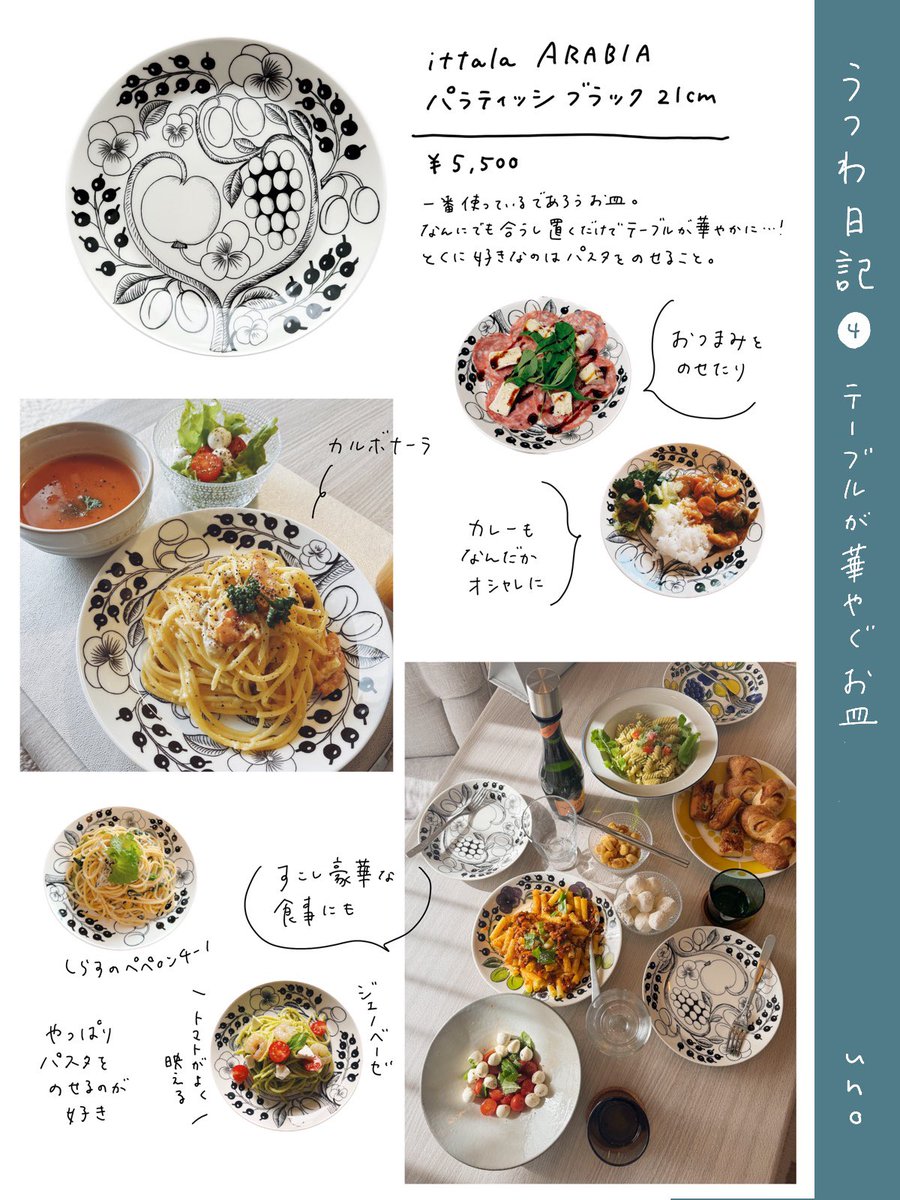 うつわ日記
「テーブルが華やぐお皿」
パラティッシ使うとテンション上がる…! 