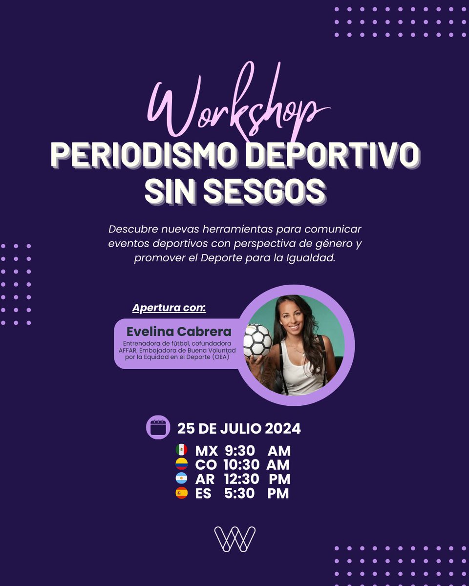 Te invitamos al Workshop donde compartiremos herramientas para comunicar eventos deportivos con perspectiva de género y promover el Deporte para la Igualdad.🏅🌍

📍 Inscripciones: us06web.zoom.us/meeting/regist…

Regístrate ahora y sé parte del cambio.💪