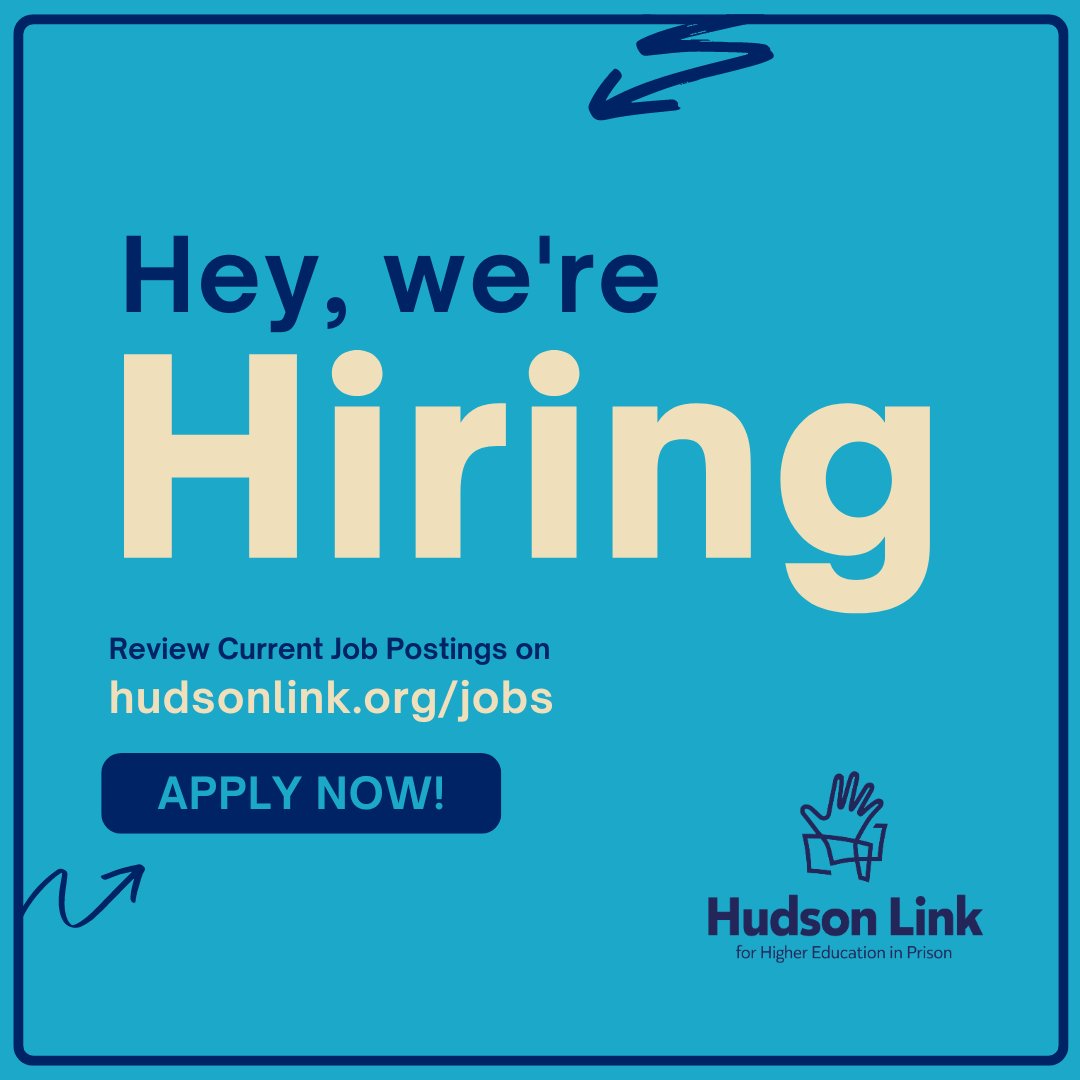 Experience genuine passion for our work? Ready to make impact with our purpose? If this sounds like you, we invite you to look at our Job Listings and submit an application to join our Hudson Link team!

To apply today, just click the link: hudsonlink.org/about/jobs/
