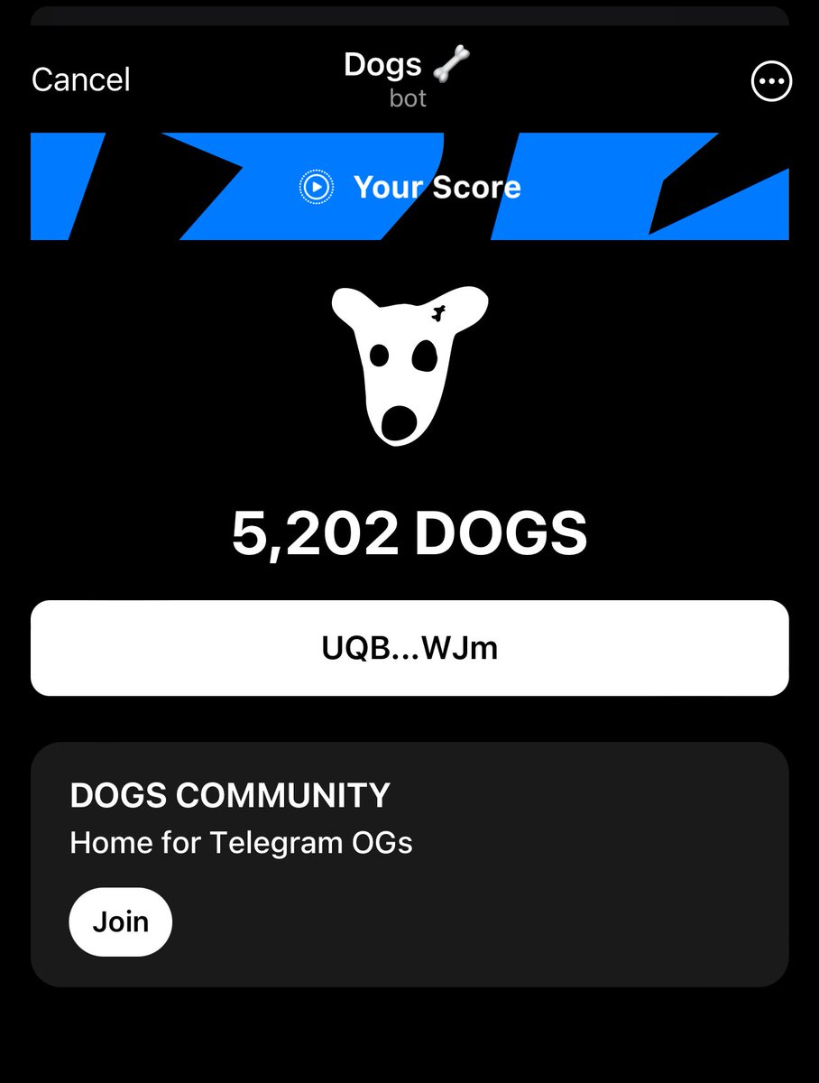 📌📌📌Vào #DOGS Connect ví Ton đi Ae

✅ Link check: t.me/dogshouse_bot/…