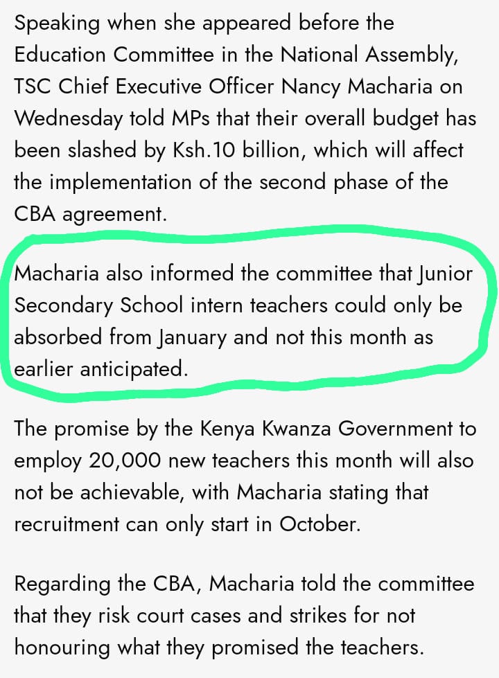 The <a href="/TSC_KE/">TSC</a> keeps shifting the goalpost when it comes to confirmation of 46k  intern teachers into pnp terms. July, Oct and now it's January 2025. This is unacceptable and unfathomable <a href="/WilliamsRuto/">William Samoei Ruto, PhD</a>
#OccupyUhuruPark