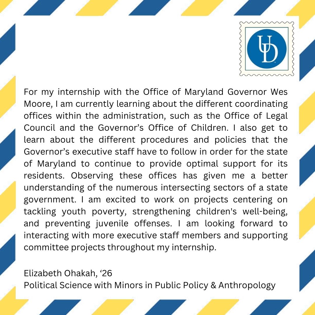 UDBidenInst's tweet photo. Today we’re sharing a summer postcard from Elizabeth Ohakah, who is currently interning in Governor Wes Moore’s office.
Wes Moore is the 63rd Governor of the state of Maryland. He is Maryland’s first Black Governor in the state’s 246-year history.
#BISummerIntern https://t.co/0ClwAgS71g