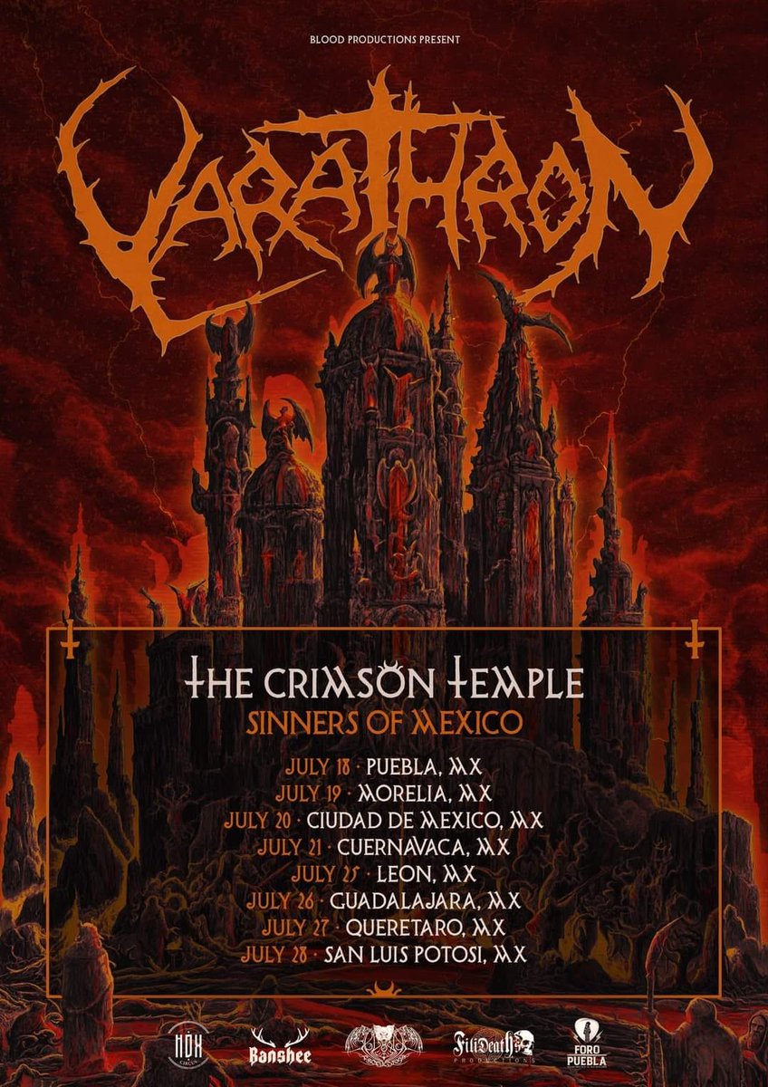 BBeat105's tweet photo. El sábado, en @hdxcircusbar, se presentan los griegos de @varathron y los acompañan #Repvblika.
Les dejamos el flyer con las fechas en México.
Acá el video de #CryptsInTheMist, váyanse preparando para la destrucción
https://t.co/m1c4DFuaxA
#StayBlast
#BlastBeat105 https://t.co/1pwO4dTN5W