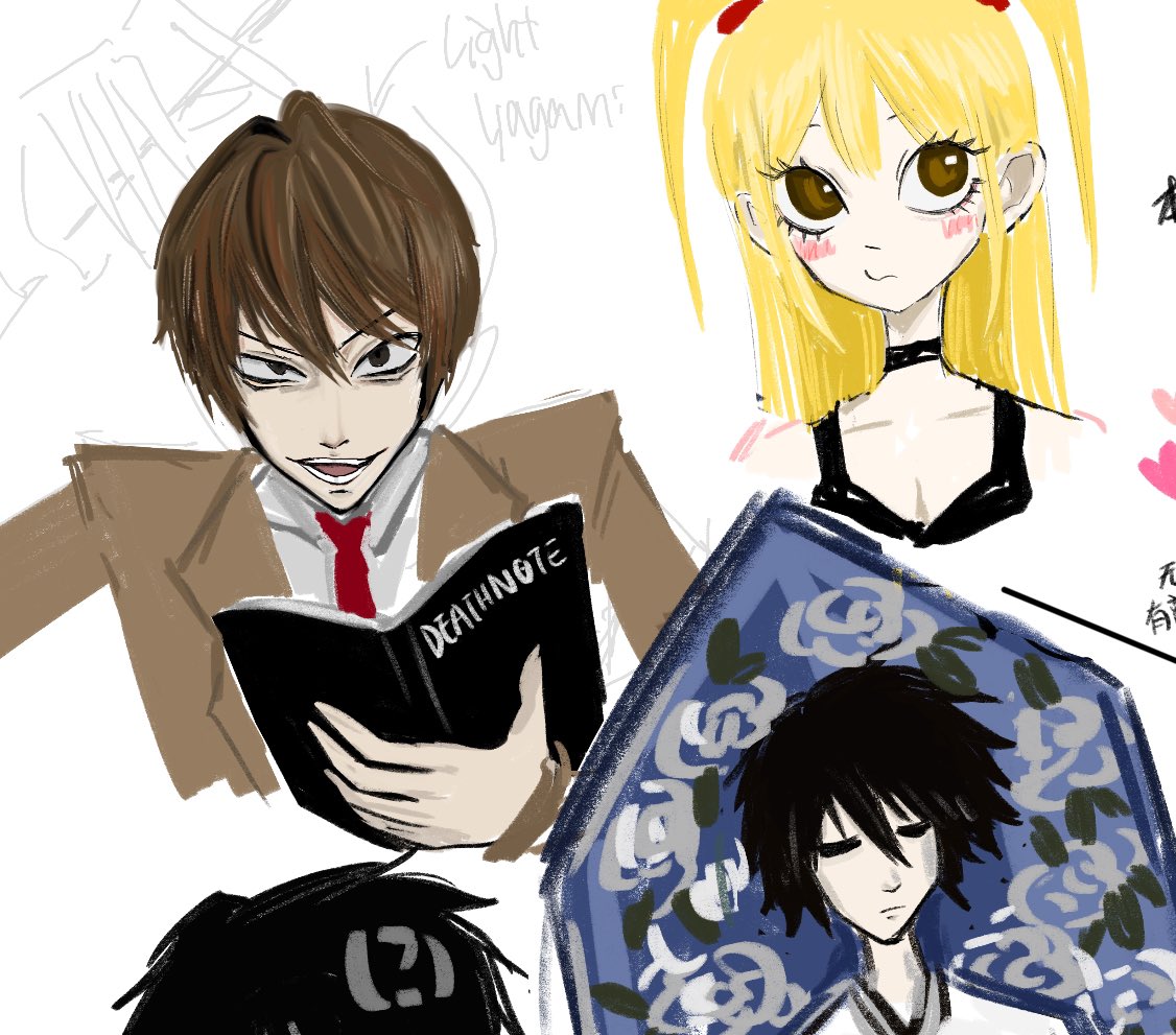 send help drew too many tv forgot human face anatomy
#deathnote