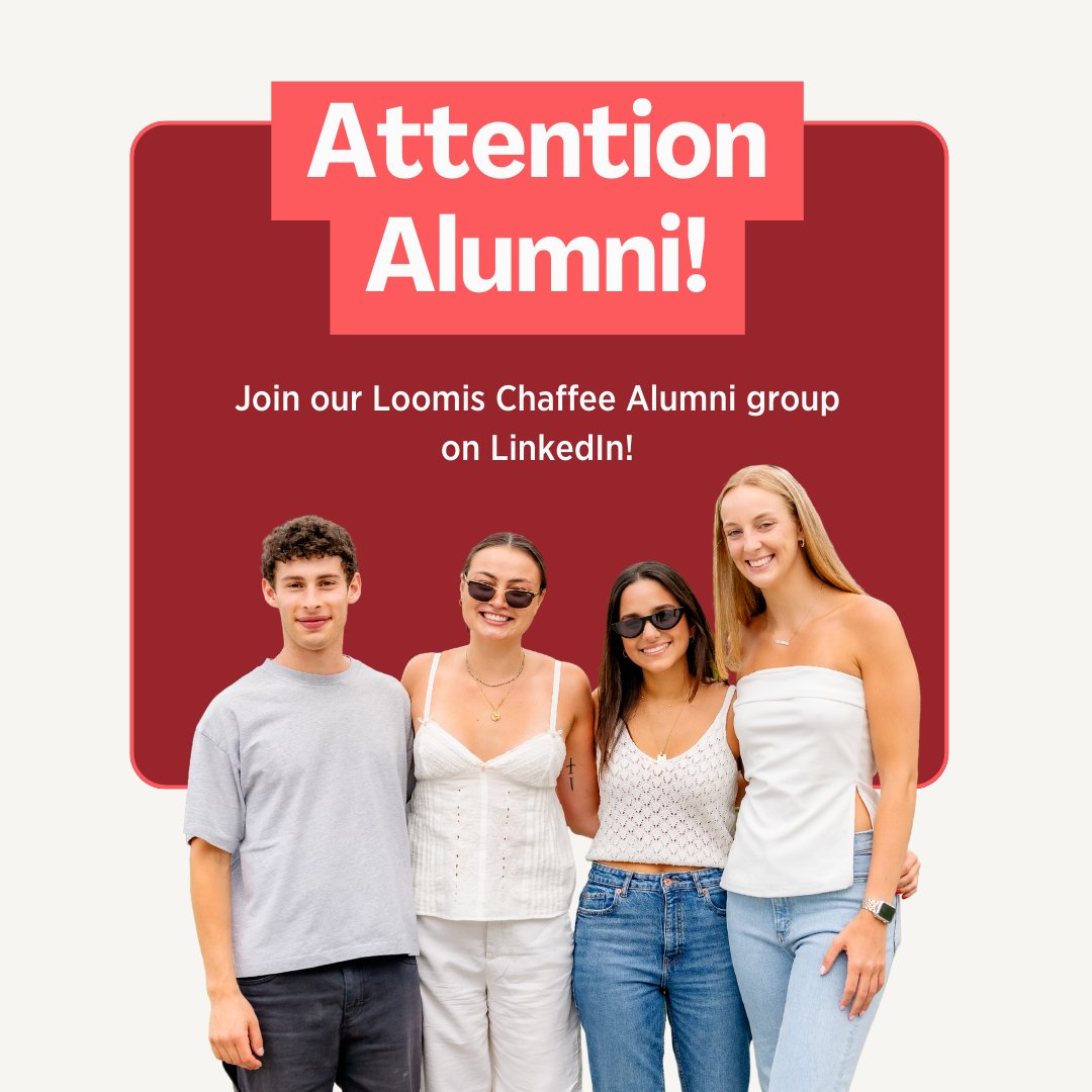 Attention, alumni!  📣 If you haven't already, please join our Loomis Chaffee Alumni group on LinkedIn to stay connected with fellow Pelicans and keep informed of alumni news! Visit this link to join now: ow.ly/XIAj50SzQKb #LoomisChaffee #LCAlumni
