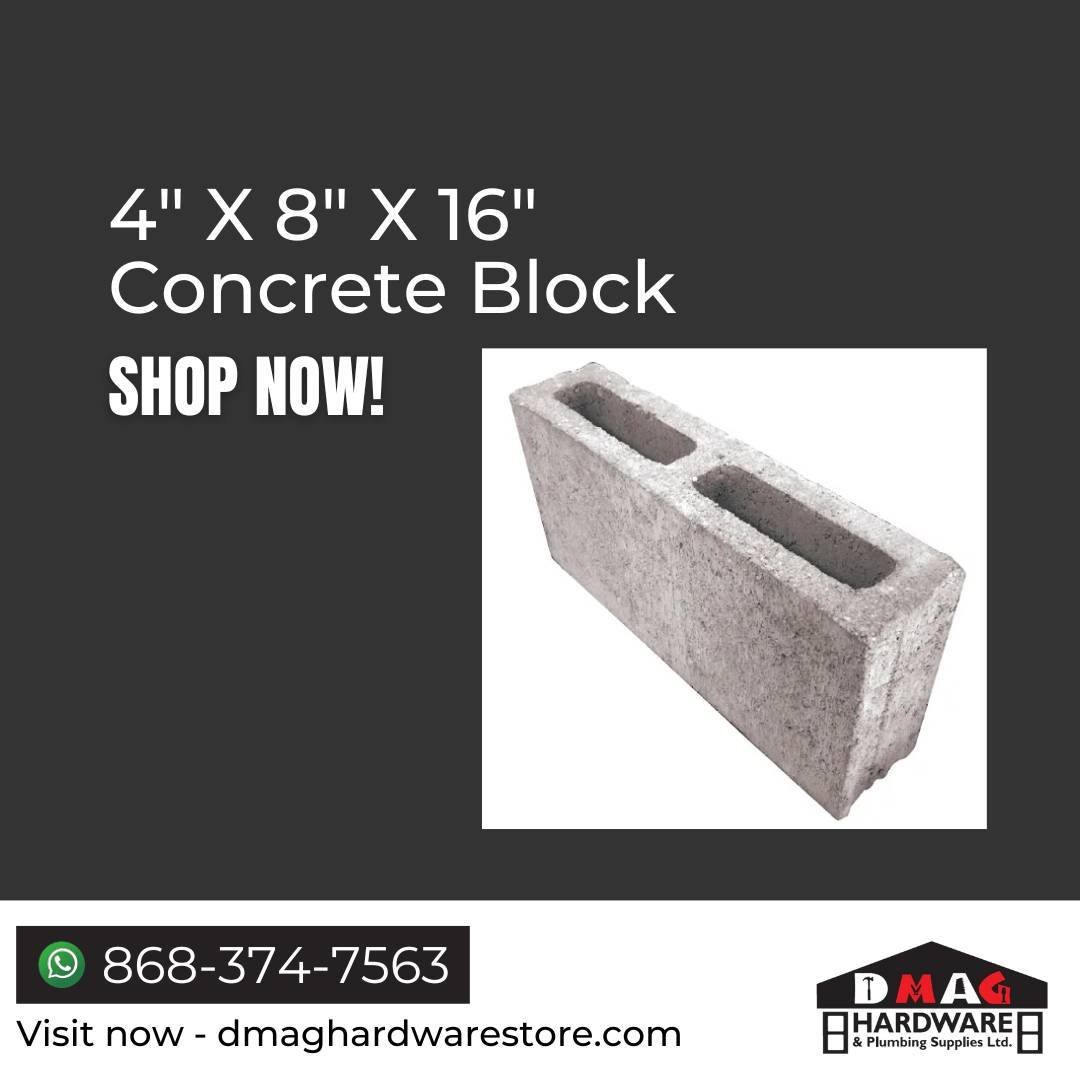 DmagLtd's tweet image. Transform your space with our 4″ X 8″ X 16″ concrete blocks. 🧱

Perfect for building strong, durable structures. 💪

Reliable and versatile for any project.
.
Order now!
Contact us at 868-374-7563 via WhatsApp or by calling 

#ConcreteBlocks #BuildingEssentials