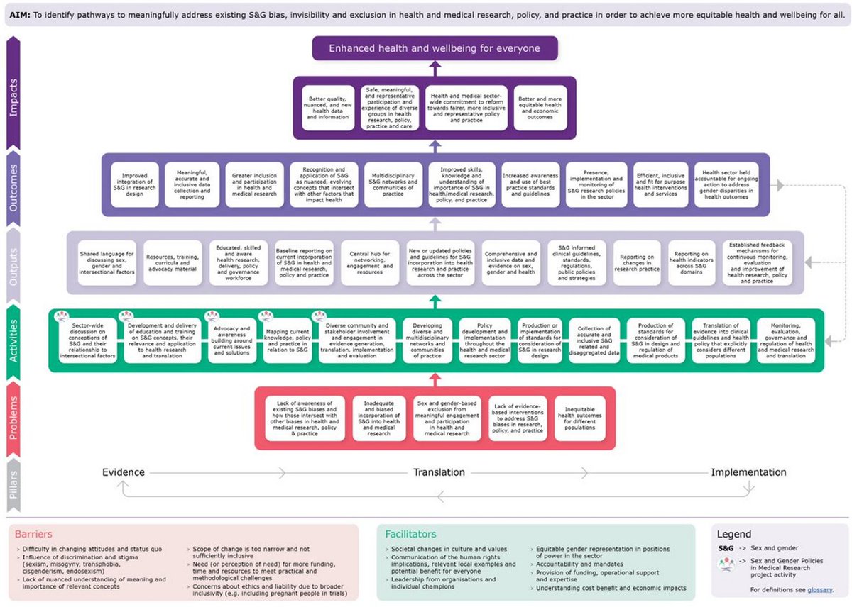 Theory of change for addressing sex and gender bias, invisibility and exclusion in Australian health and medical research, policy and practice dlvr.it/T9jp97