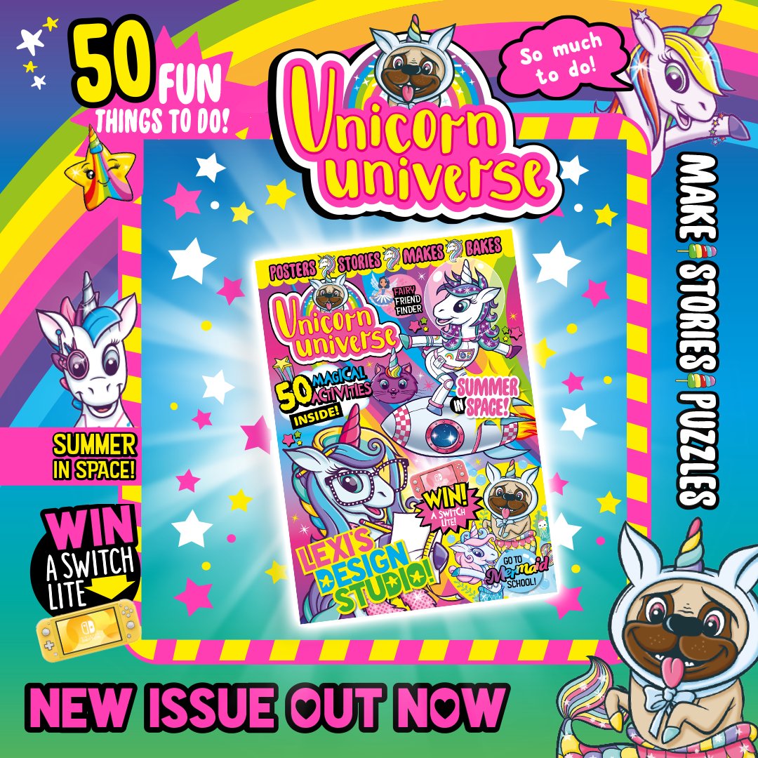unicorns_mag's tweet photo. Happy New Issue Day, Unicorns 🥳🦄

Packed full of fun things to do, our latest issue is here just in time for the summer holidays ☀️ https://t.co/t76AnLUgca