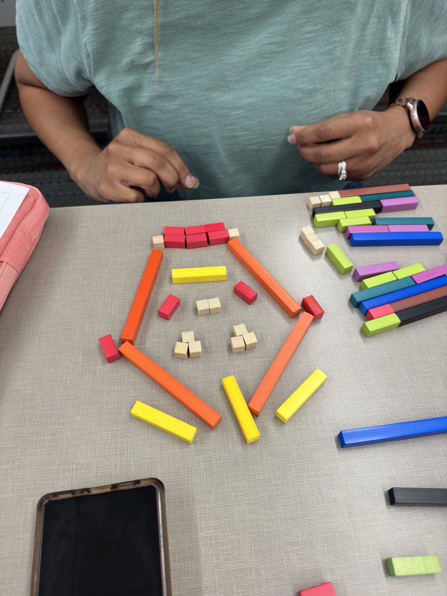 KristenMAcosta's tweet photo. Birmingham City teachers got to play with cuisenaire rods and try the activity #hundredsface. However, they decided that it should be called #hundredspace https://t.co/MLJkQtVDwA