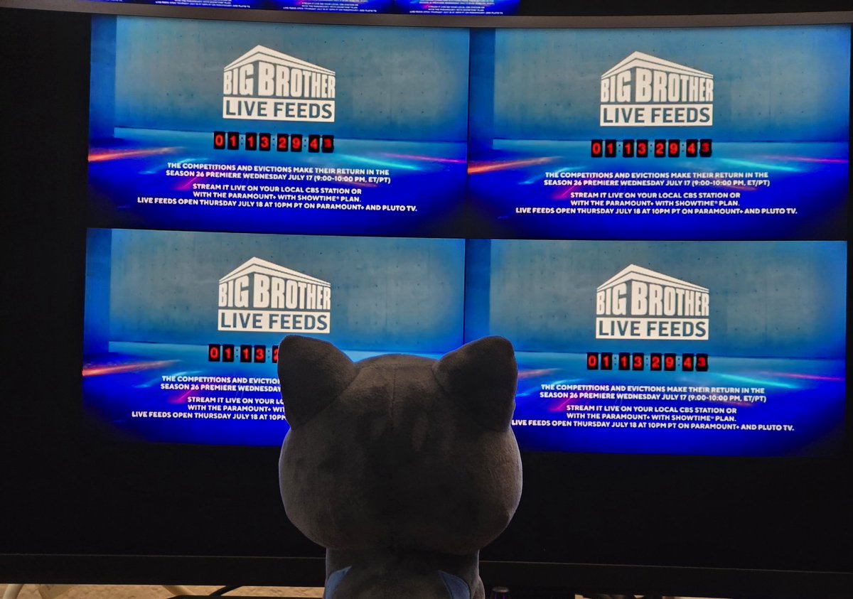 TaranArmstrong's tweet photo. Don't have time to be sitting there watching live feeds with no rewind? No problem! Buy a plushie of my robot kitten and by next summer he'll be watching for you! (He's a big fan) #BB26 #RHAP
https://t.co/oDbVL55wOk https://t.co/zJtIFMcGMy