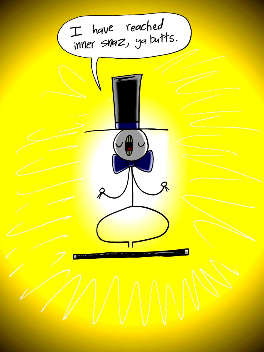 ParadisoPuppet's tweet photo. Have YOU reached inner snaz?
#ParadisoPuppets #cartoons #drawings #comics #drawing #draw #sketch #sketchbook #StickFigures #snazzy #snaz #TheSnazMaster https://t.co/ghXpqanVks