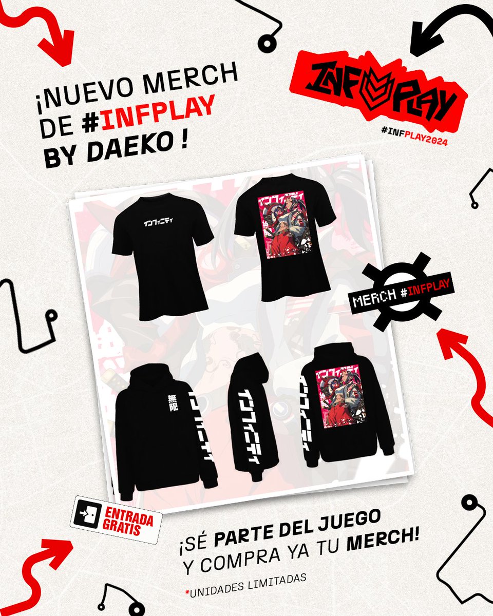 InFinitye_sport's tweet photo. ¡NUEVO MERCH DE #INFPlay2024! 😍
Este año tendremos un merch EXCLUSIVO del #INFPlay, con piezas limitadas diseñadas por la talentosa Daeko Art, quien también estará en nuestro stand vendiendo sus productos. ✨
¿Cuál les gusta más? 👀
#INFINITYPlay #CostaRica https://t.co/6gYknOAZdv