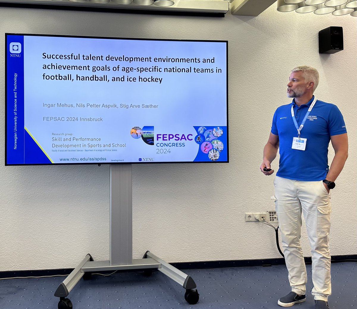 Stig Arve Sæther (@professor_stig) on Twitter photo Great day at <a href="/fepsac2024/">FEPSAC- Congress 2024</a> conference in Innsbruck where my colleague Ingar Mehus presented our age-spesific national team project👏🏼 <a href="/NTNU/">NTNU</a> <a href="/SPDSSntnu/">SPDSS - forskningsgruppe NTNU</a> #sportpsychology #talentdevelopment Great day at <a href="/fepsac2024/">FEPSAC- Congress 2024</a> conference in Innsbruck where my colleague Ingar Mehus presented our age-spesific national team project👏🏼 <a href="/NTNU/">NTNU</a> <a href="/SPDSSntnu/">SPDSS - forskningsgruppe NTNU</a> #sportpsychology #talentdevelopment