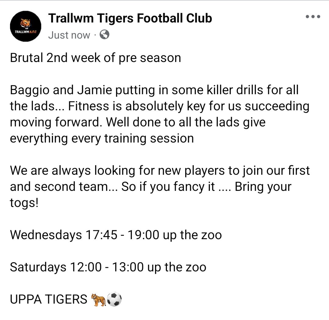 Trallwm AFC (@trallwmtigersfc) on Twitter photo 