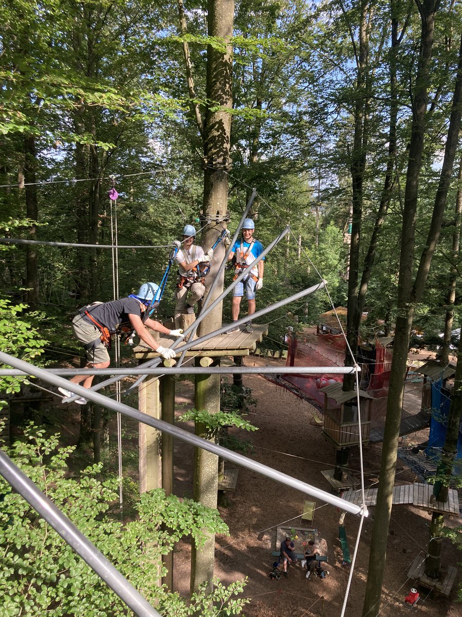 AlexSchlaich's tweet photo. Really great day with my group at our group retreat with an escape game challenge, tree climbing and a nice chillout in the beergarden. Thank you for working with me! https://t.co/DSyp2XjpvC