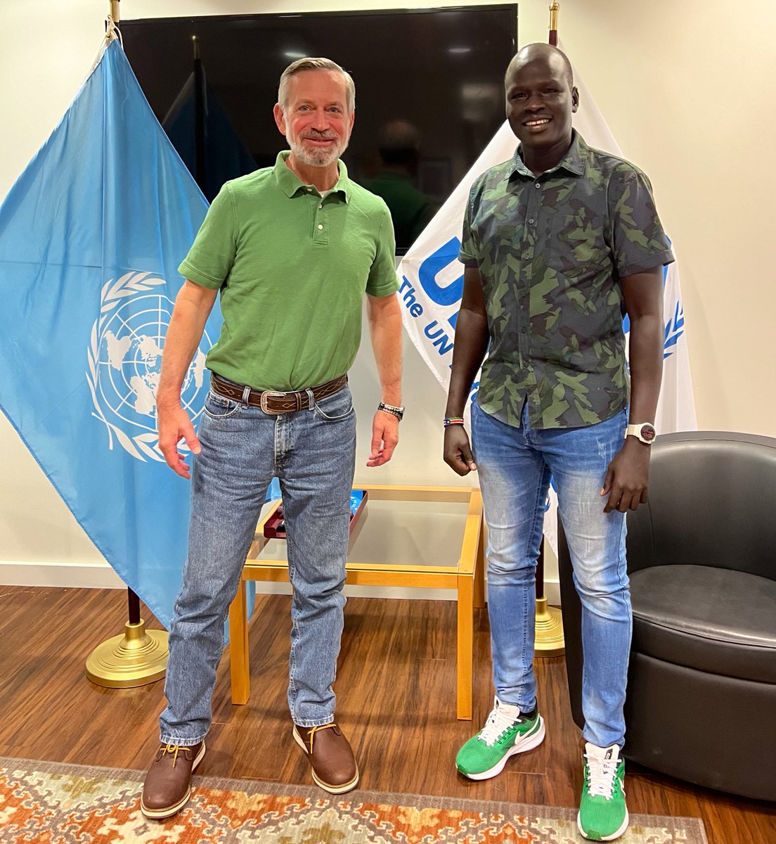 Matt Reynolds (@mattreynoldsdc) on Twitter photo Inspiring to meet UNHCR Goodwill Ambassador and Olympian <a href="/Pur_Biel/">Yiech Pur Biel</a>, a talented athlete and advocate for refugees.
As a board member of the Olympic Refugee Foundation, he helps bring access to sports to displaced communities.
#CheerForRefugees #Paris2024 Inspiring to meet UNHCR Goodwill Ambassador and Olympian <a href="/Pur_Biel/">Yiech Pur Biel</a>, a talented athlete and advocate for refugees.
As a board member of the Olympic Refugee Foundation, he helps bring access to sports to displaced communities.
#CheerForRefugees #Paris2024