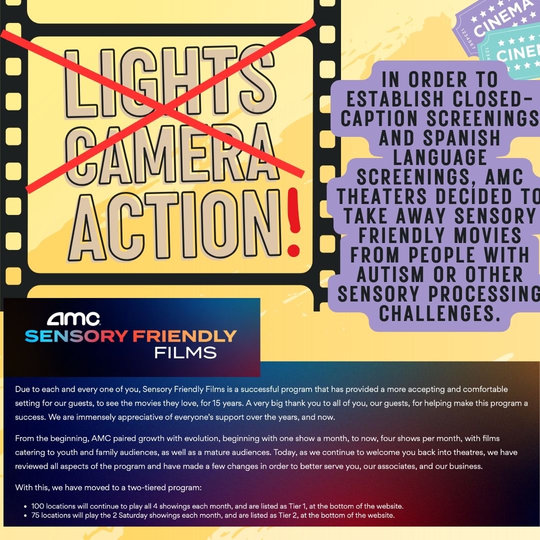 MelissaFOlson's tweet image. For years, my 2 #autistic kids have loved @AMCTheatres' sensory-friendly shows in Madison.
Now in order to offer language-inclusive screenings, AMC REMOVED THE PROGRAM from many US theaters.  Inclusion isn't something you can split between locations 100s of miles apart.
Please RT