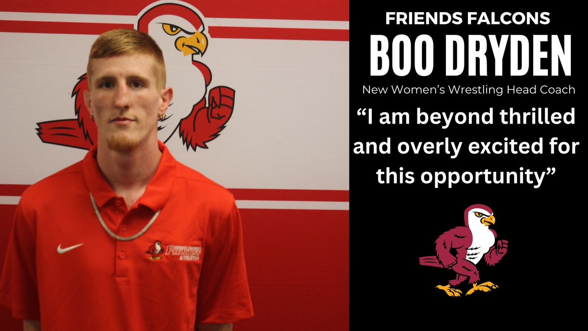 FriendsFalcons's tweet photo. Boo Dryden is our new women's wrestling head coach! 
Like &amp; RT to welcome him to campus!
Full RELEASE: https://t.co/AMyDFFW2SF https://t.co/kcyEOnQx4E