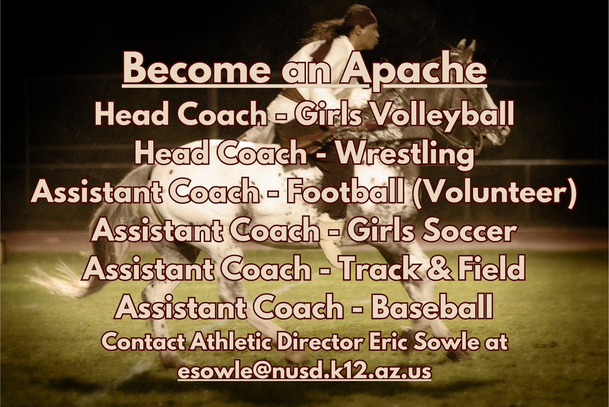 The school year is only a few weeks away! Join our Apache Family today! #ApachePride