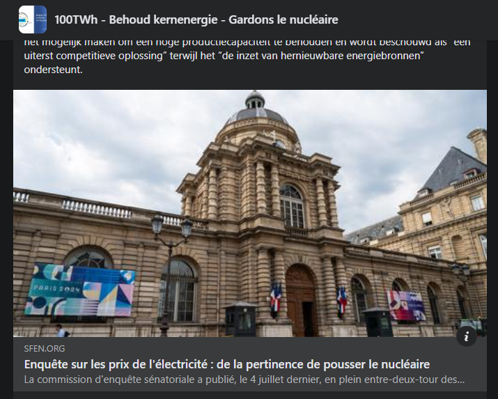 100TWh1's tweet photo. France : Enquête sur les prix de l’électricité : de la pertinence de pousser le nucléaire
Frankrijk: Enquête over de elektriciteitsprijzen: de relevantie van het stimuleren van kernenergie

https://t.co/sqHV4GzNjs https://t.co/QFrZXPbd8Y