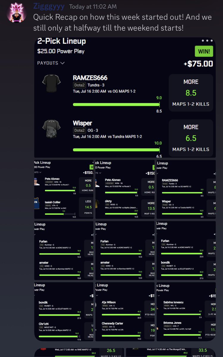 SinCityDFS's tweet photo. ZIGGY CASHING OUT THE FREE DISCORD, MAKING DAILY TRIPS TO THE BANK, DISCORD IN BIO QUIT SLEEPING 🤑🏦#prizepicks #gamblingtwitter #DFS #playerprops #CS2 https://t.co/oQCAavyGKi
