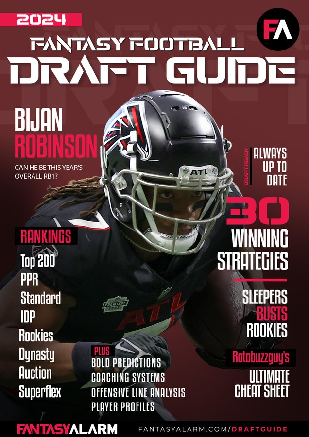 🏈 The 2024 #FantasyFootball Draft Guide is now available over at <a href="/FantasyAlarm/">Fantasy Alarm</a>!  

Get all the Rankings, Sleepers, Busts, TE Yin-Yang Strategy tips, Cheat Sheet, and MORE for your upcoming drafts!

🏆 fantasyalarm.com/guide