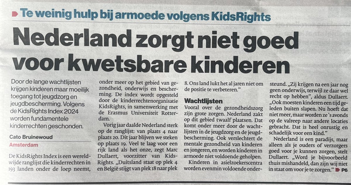 "Ook verslechtert de mentale gezondheid van kinderen en jongeren, en worden kinderen in armoede niet genoeg geholpen." "Nederland is een paradijs, maar alleen als je ouders of verzorgers goed voor je kunnen zorgen." Dit is ook Nederland. Samen kunnen we het verschil maken.