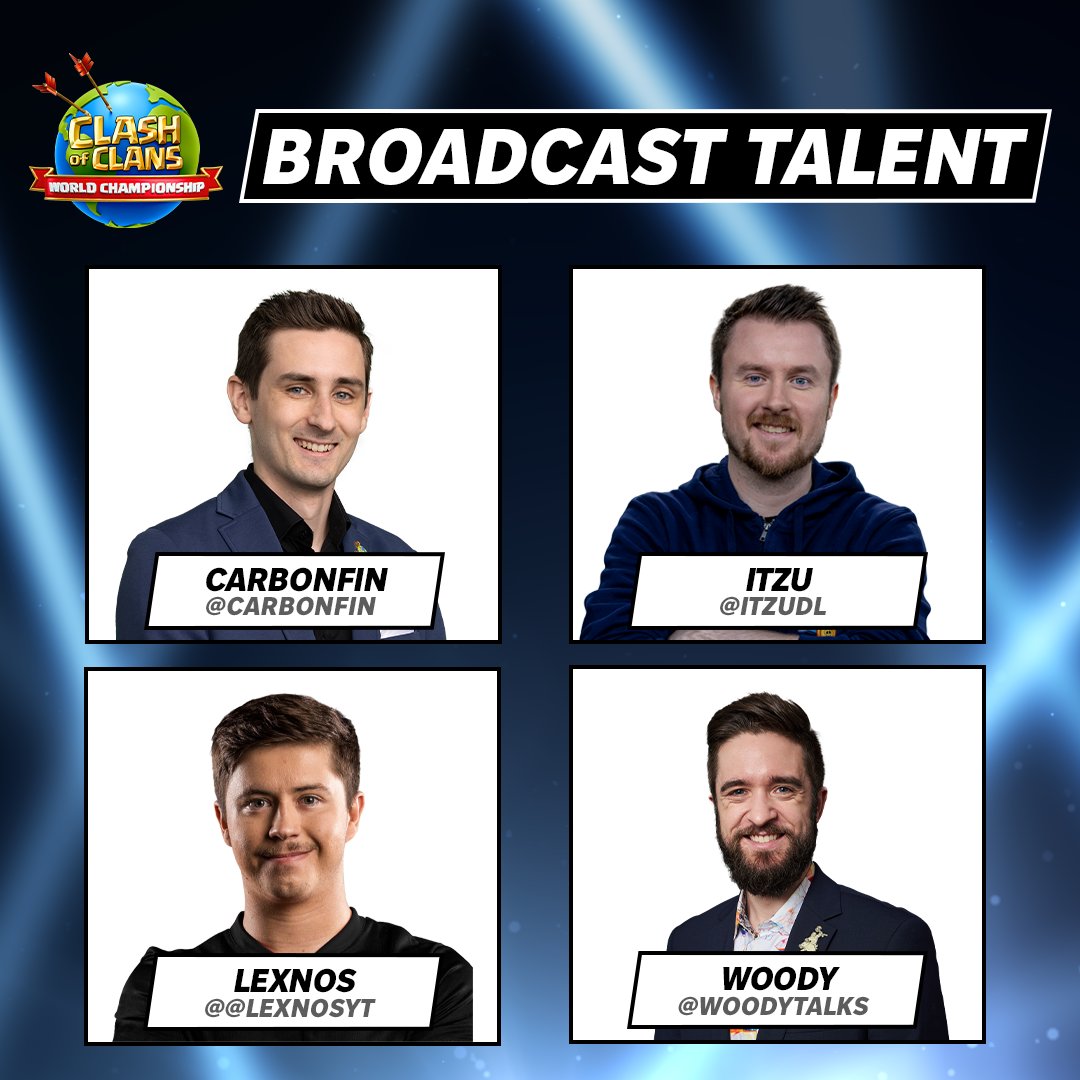 CoCEsports's tweet image. Take a look at the #ClashWorlds July Monthly Finals talent 😍  

English - 🗣️ 
@CarbonFin 
@iTzuDL 
@LexnosYT 
@Woodytalks

#ClashEsports