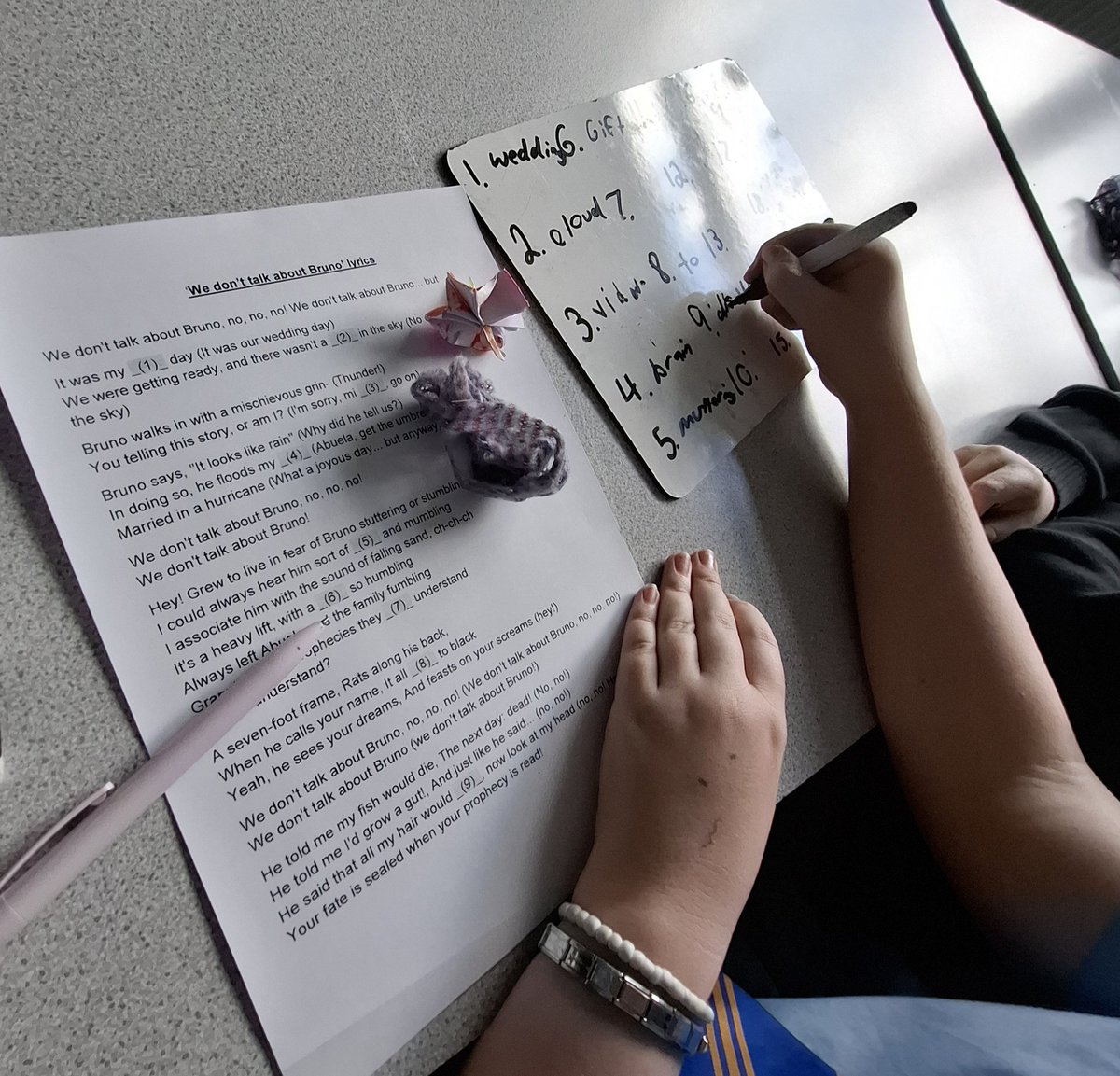 pentrelanguages's tweet image. How do you make sure that pupils leave their last Year 7 Spanish lesson on a high, with smiles on their faces?? With a whole class #Encanto gap-fill singalong, of course! 🇨🇴🎤🎶🦋 #Spanish #español #lafamiliamadrigal #bruno #nosehabladebruno @EncantoMovie