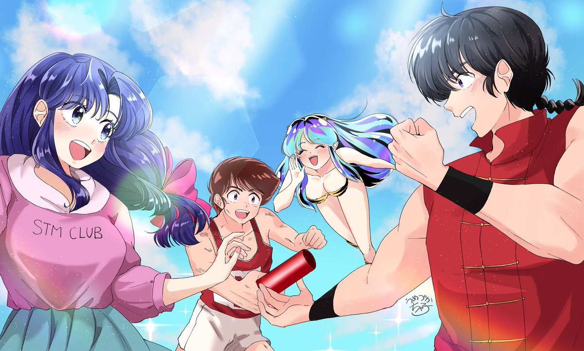 umezuka_pck's tweet photo. 🌟「頼んだぞ！」
🍥「任せとけ！」

#うる星やつら 
 #らんまアニメ https://t.co/R6jGk3p8p8